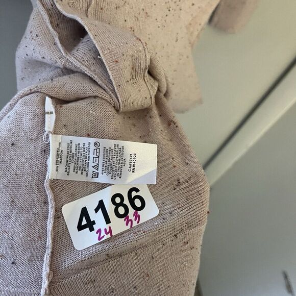 Ann Taylor Pink Oatmeal Cardigan Sweater Long XL Lyocell Classic Casual Comfort - Picture 5 of 8